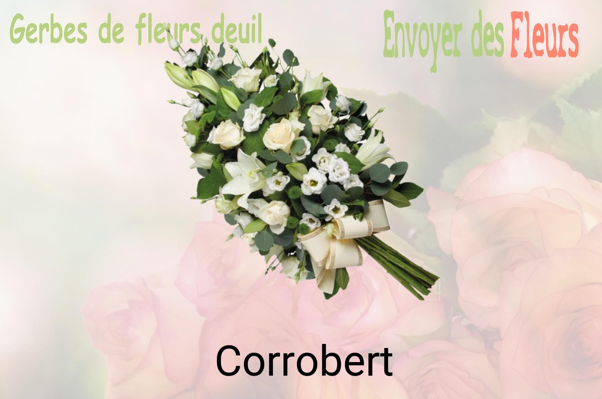 Gerbe de fleurs de deuil livrée à Corrobert